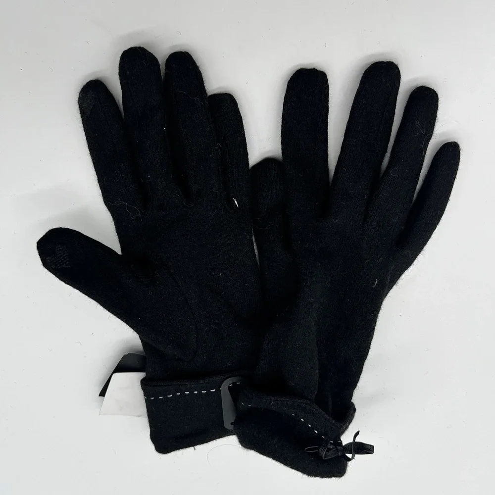 Marcus Adler‎ Ruched Touchscreen Gloves Womens Size One Size Black NWT